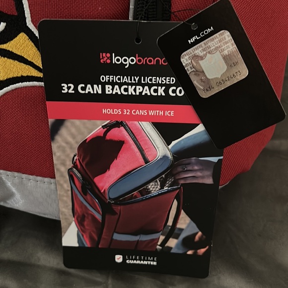 Officially Licensed Arizona Cardinals Backpack Cooler - Picture 6 of 6